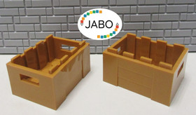 (A8/18/6) LEGO 2x30150 Crate Crate Box with Handles 3x4x2 Nougat
