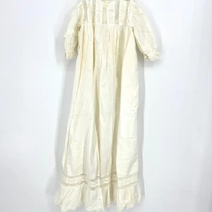 Vestido de bautizo vintage hecho a mano para muñeca infantil mangas crudo - Imagen 1 de 8