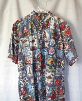 LG Reyn Spooner Mele Kalikimaka Shirt Mens Christmas Hawaiian 2012 Holiday  - Image 1 of 4