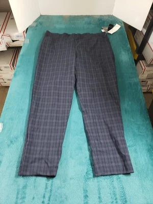 Pantalones 89th & Madison Talla Extra Grande Mujer Azul Cuadros Elastizados Tobillo Nuevos con Etiquetas Foto 1 de 4