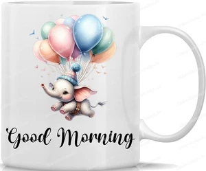 Tasse Kaffeebecher mit Süßem Elefanten Good Morning Motiv - 65 - Bild 1 von 1