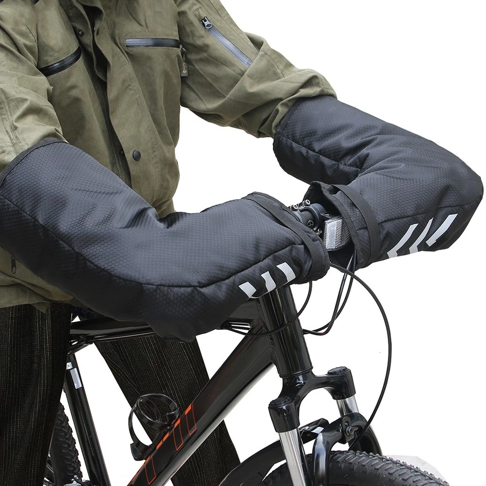 Pair Handlebar Mittens for Winter Riding Mountain Bikes Electric Bike Gloves - Image 1 of 4