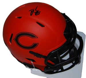 T.J EDWARDS signed (CHICAGO BEARS) Orange mini football helmet BECKETT BV13326 - Picture 1 of 2
