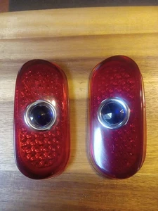 1940 Chevrolet Blue Dot Glass Taillight Lenses In A-1 Shape - Picture 1 of 4