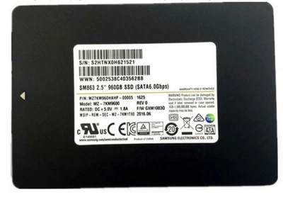 Samsung 960GB SM863 SSD Solid State Drive MZ-7KM960N MZ7KM960HAHP-00005 Genuine - Image 1 of 2