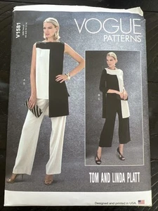 UNCUT Vogue V1581 Misses Designer Tunic & Pants A5 (6-8-10-12-14) Sewing Pattern - Picture 1 of 2