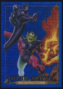 2024 Skybox Marvel Masterpieces '92 Platinum Blue Traxx Parallel Super Skrull - Picture 1 of 2