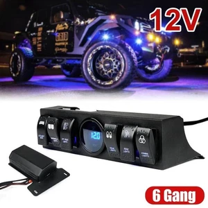 Panel de interruptores DIY de 6 velocidades para Jeep Wrangler JK JKU - 12V universal multifunción - Imagen 1 de 10