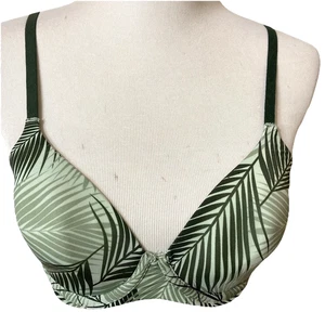 Kindly Sz 34C Green Leaf Underwired Full Coverage T Shirt Bra Comfort Lighweight - Picture 1 of 14