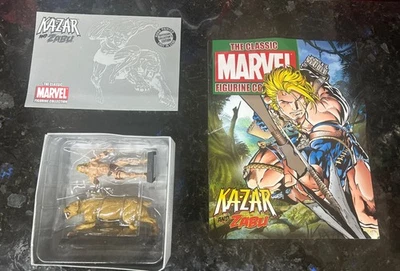 Colección de estatuillas clásicas de Marvel Ka-Zar y Zabu con revista y póster Foto 1 de 4