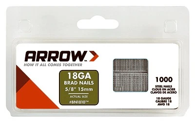 Brad Nails, Brown, 18 Gauge, 5/8-In., 1,000-Ct. - BN1810CS - Image 1 of 1