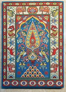 Vintage Nadelspitze Blumen Pfau Retro 70er Jahre ungerahmt 16,75”x12” Wandbehang - Bild 1 von 17