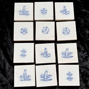 12 Bratt Colbran Reclaimed 1920s Antique Fireplace Blue And White Tiles - Picture 1 of 6