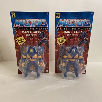Mattel Masters Universe Man-E-Faces 2023 X2 Figura de Acción Mini Cómic MOTU Lote Foto 1 de 2