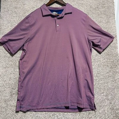 Gordon New Orleans Men’s Striped Blue Red Short Sleeve Polo Shirt Size XL - Image 1 of 4