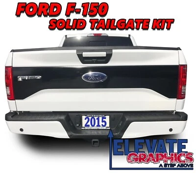 Calcomanías adhesivas de vinilo a rayas sólidas para puerta trasera para Ford F-150 2015-2020 Foto 1 de 4