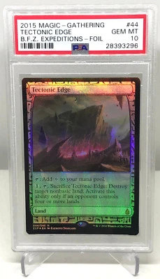 MTG MAGIC THE GATHERING TECTONIC EDGE FOIL ZENDIKAR EXPEDITIONS PSA 10 GEM MINT - Image 1 of 2