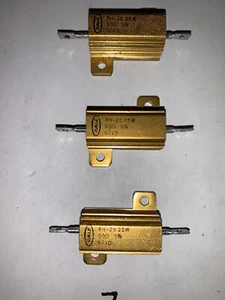 Dale RH-25  25 Watt 50 ohm 5% Power Resistors  Brand New Pack Of (3) - Picture 1 of 12