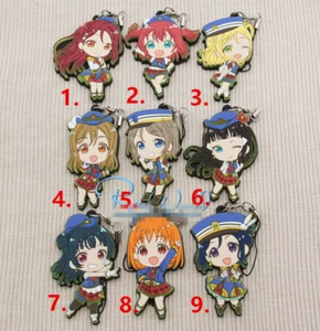 T469 Anime LoveLive! sunshine aqours rubber Keychain Rare straps cosplay - Picture 1 of 2
