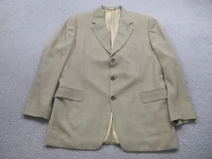 Canali Proposta Blazer Jacket Mens 54 Suit Coat Button 100% Wool MiniCheck Italy - Picture 1 of 15