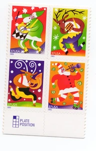 Scott #3824a Holiday Music Makers Block of 4 Stamps - MNH w/Pane Position - Picture 1 of 1