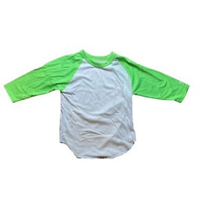 Rawlings Green White Baseball Shirt Youth Medium