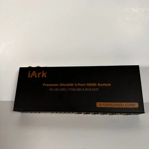 iArk Premium UltraHD 3-Port HDMI Switch- no cables - Picture 1 of 4