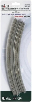 Kato 20-187 Unitrack (WR414/381-45S) Slab Dual Curved Track N scale Gauge NEW - Image 1 of 4