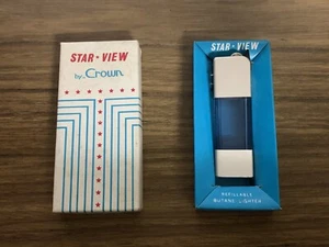 1-Vintage- Lighter - Star * View - by Crown - New in Box - Made in Japan - Picture 1 of 18
