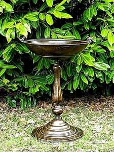 FRENCH GARDEN VERY LARGE BIRD BATH feeder metal estate NEW 75CM HIGH - Picture 1 of 13