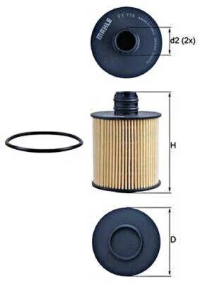 MAHLE Oil Filter For FIAT JEEP ALFA ROMEO OPEL SUZUKI LANCIA 500L 500X 650111 - Изображение 1 из 3