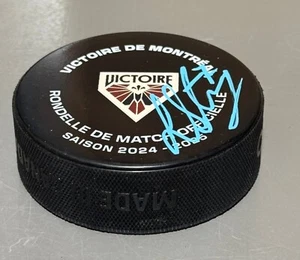 Laura Stacey signed Montreal Victoire PWHL hockey game puck PROOF - Picture 1 of 2