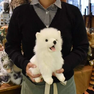 Hansa Samoyed Ken Plush Toy Doll White Animal Dog 190433 Japan - Picture 1 of 13