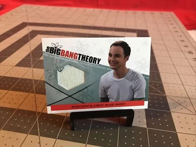 2012 Cryptozoic Big Bang Theory Sheldon’s Light Blue Shirt Wardrobe Card - Image 1 of 4