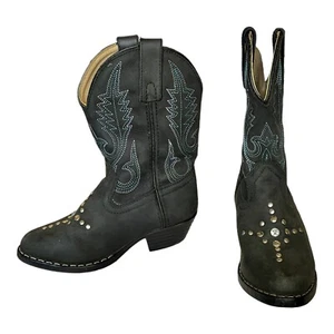 SMOKY MOUNTAIN Charcoal Gray Suede Leather Western Boots 3283 Toddler 11.5 - Picture 1 of 6