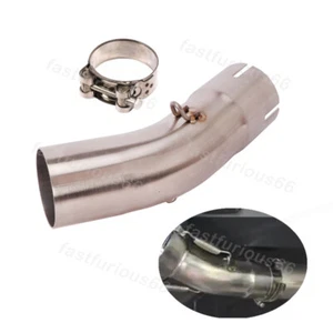 50.8MM Slip on For Kawasaki Z900RS Exhaust Tips Mid Link Pipe Steel Connect Tube - Bild 1 von 6