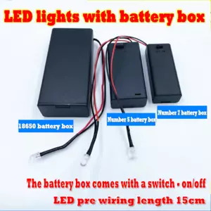 1pcs LED Light with Battery Box /On/Off Switch 18650 battery box With pre wiring - Picture 1 of 11