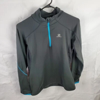 Sudadera Salomon Pullover Para Mujer Grande Gris ActiTherm 1/4 Cremallera Aire Libre Senderismo  Foto 1 de 4