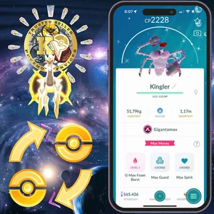 Pokémon Go - Shiny Gigantamax Kingler | Pls Leggi attentamente Descrizione - Foto 1 di 1