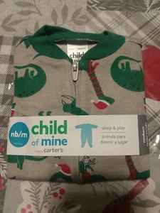 Carter's "Child of Mine" Sleeper Weihnachten Dinosaurier Neugeborene - Bild 1 von 3