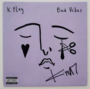 K Flay Signed Bad Vibes 7" Vinyl 45 Record Autograph Magenta Colored Rare RAD - Picture 1 of 2