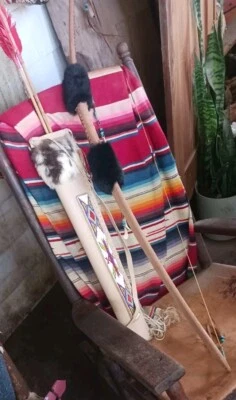 **非常棒老式/复古美国天然蝴蝶结 52 英寸 和箭头 + QUIVER 手工制作 ! ** — 第 1/4 张图片