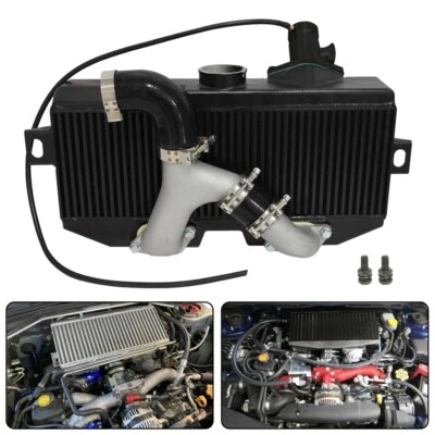Obenliegender Ladeluftkühler Kit Y-Rohr Für Subaru 02-07 WRX STI EJ20 EJ25 +BOV - Bild 1 von 4