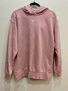 Nike Center Swoosh Hoodie XS Pink Pullover Oversized Baggy Classic Streetwear - Picture 1 of 10