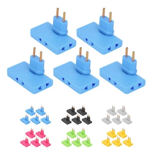 5x EU Socket Converter Cordless 180° Extension 1 To 3 EU Plug Adapter 110‑250V - Picture 1 of 38