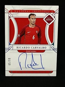 2022 National Treasures FIFA WC Ricardo Carvalho Penmanship Auto /99 On Card - Picture 1 of 2