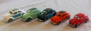 A LOT OF FIVE 1/64 DIE CAST VW BEETLES! - Picture 1 of 1