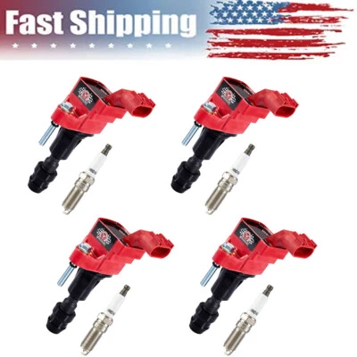 Juego de 4 bobinas de encendido y bujías para Chevrolet Malibu 2,4 L 2007-2014 Foto 1 de 4