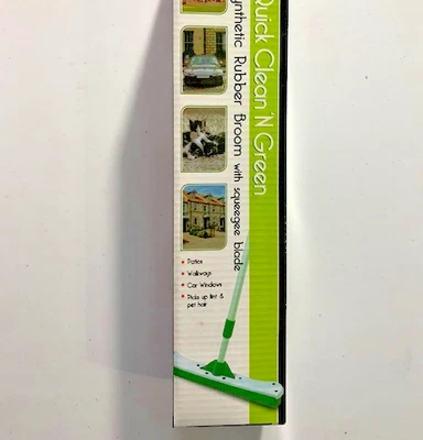 QUICK CLEAN 'N GREEN SYNTHETIC RUBBER BROOM W/SQUEEGEE BLADE - Image 1 of 3
