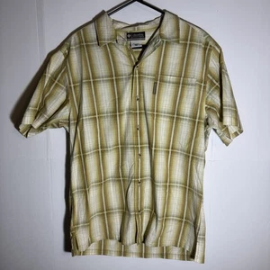 Columbia Herren Large beige kariert Kurzarm Knopfleiste Outdoor Freizeit Hemd - Bild 1 von 6